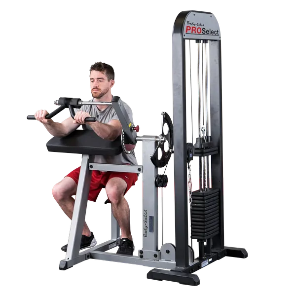 Fan Favorite Bodysolid Pro Select Biceps and Triceps Machine (310lbs) Editors Choice, Resistance bands set