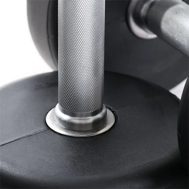 Element Fitness 95lbs Commercial Dumbbell, Medicine Balls, Battle ropes, Rubber Gripped Olympic Plates