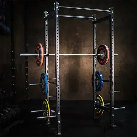 Garage Squat Cage w/ Full Attachment Package, BCAA powder, Curved treadmill, Pilates reformer machine