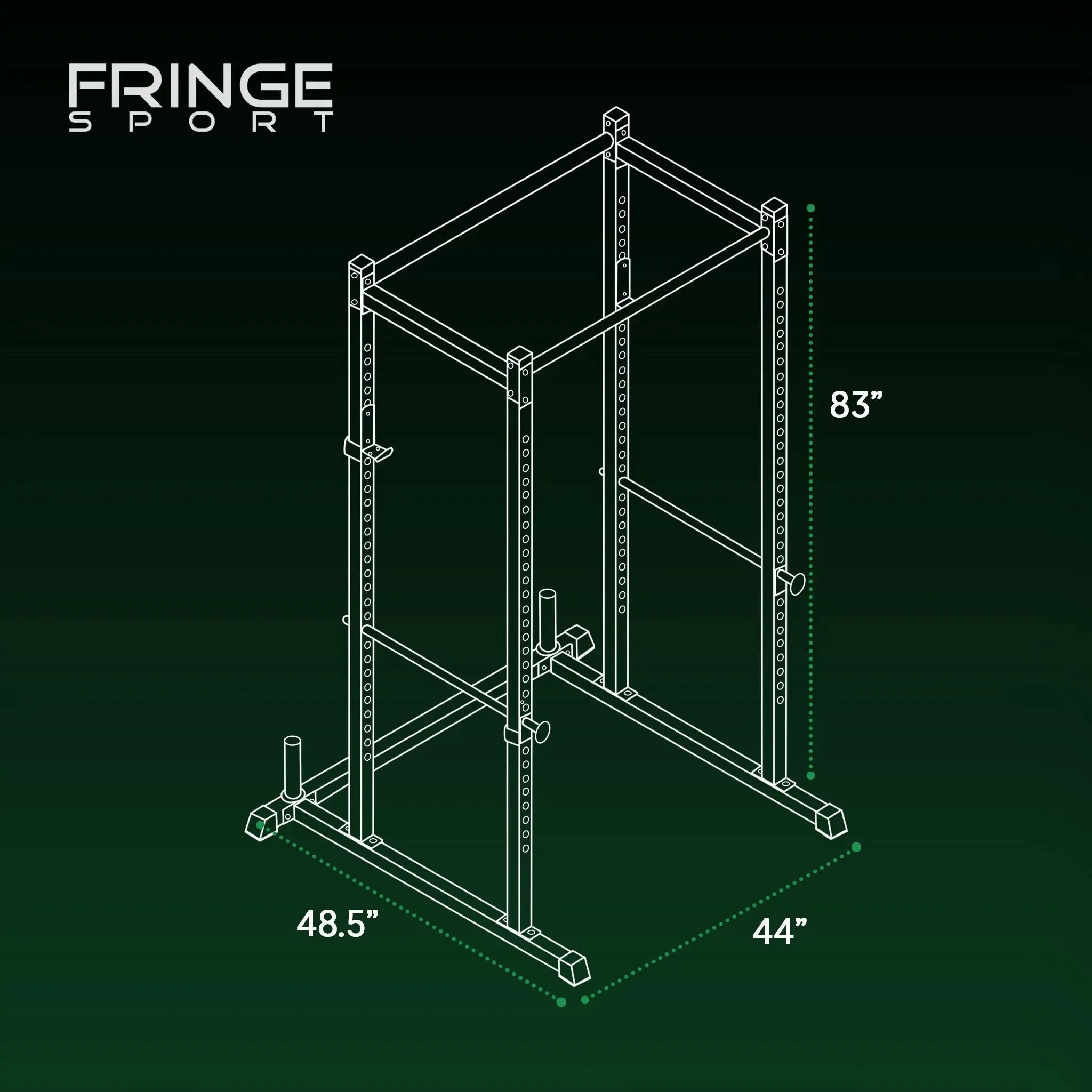 Garage Squat Cage w/ Full Attachment Package, Mobility