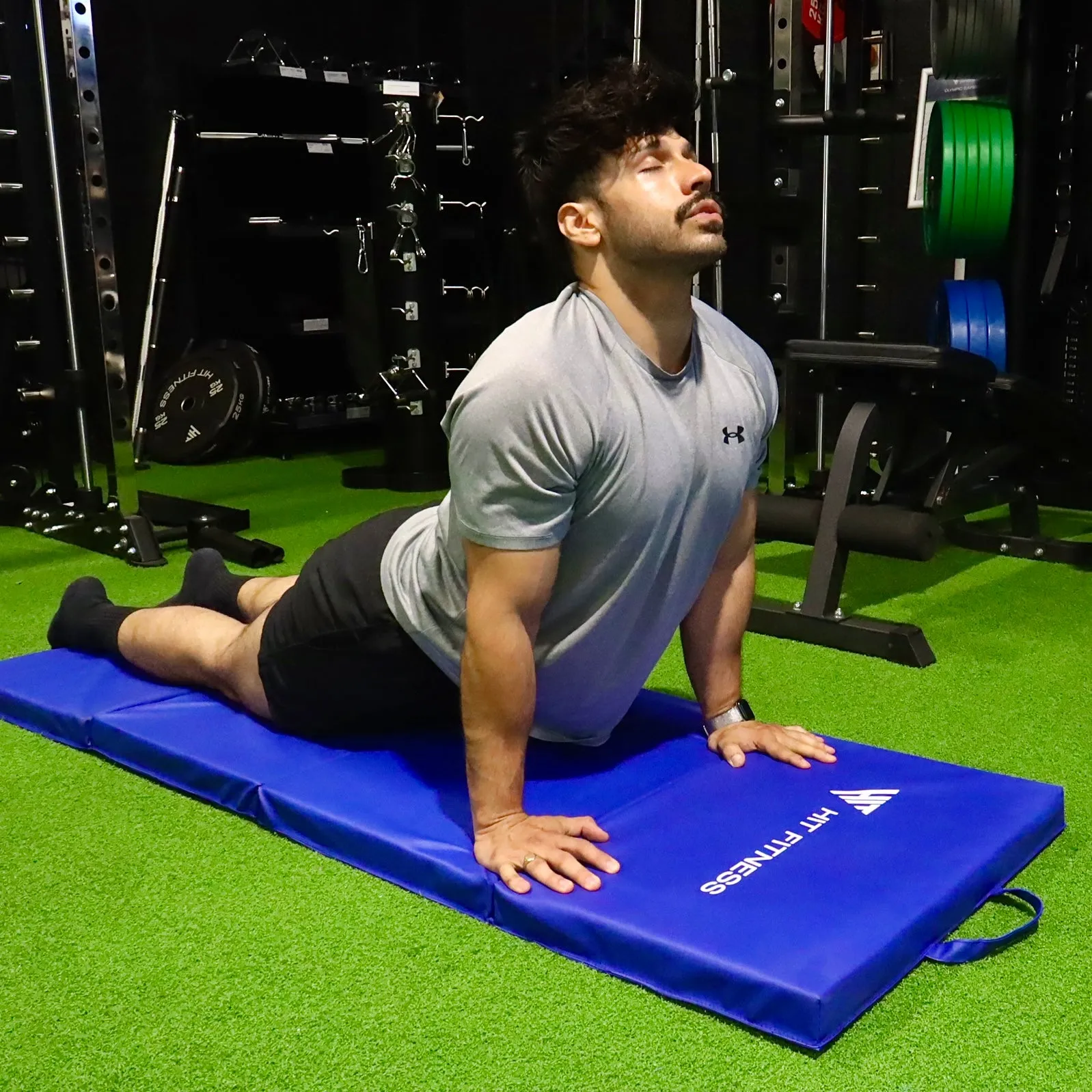 Hit Fitness Foldable Exercise Mat | 50mm, Storage, Protein shaker bottle, NordicTrack Commercial 1750