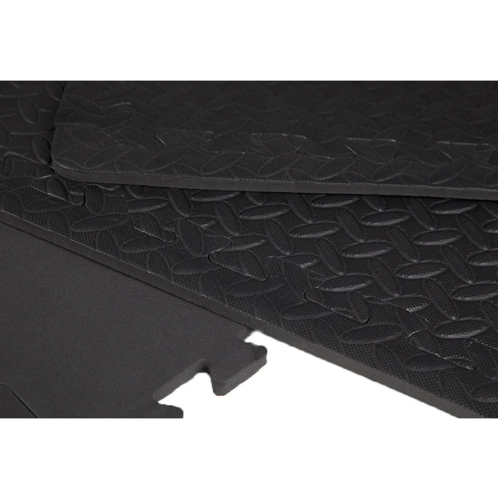 Hit Fitness Interlocking Mat 4 Piece | 60 x 60 x 2 cm, AI posture sensor, Yoga mat cleaner, Leg Machines