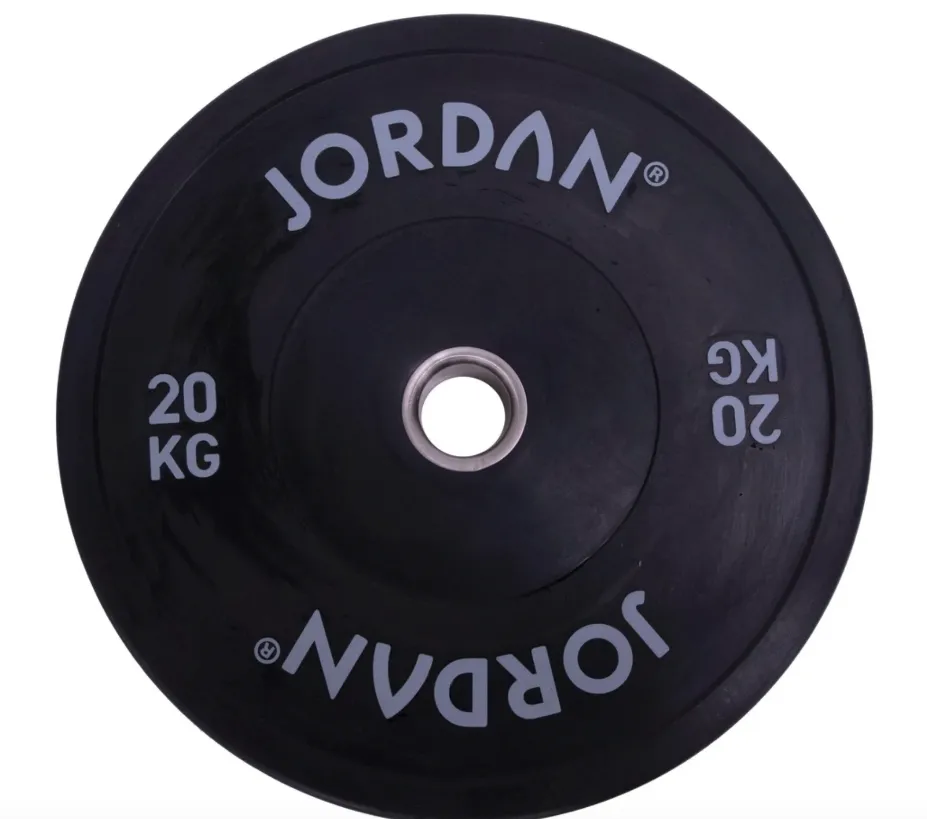 JORDAN HG BLACK RUBBER BUMPER PLATES - 150kg Set, Battle ropes, Rigs