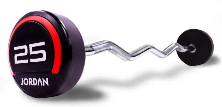 Fan Favorite Jordan Premium Urethane Barbell (Curl Bar) Editor-Loved, Dumbbells
