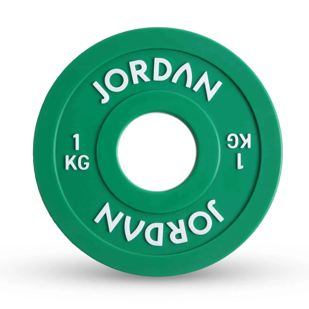 Jordan Urethane Fractional Change Plates, Round Dumbbells, Power Bands, Push Up Racks