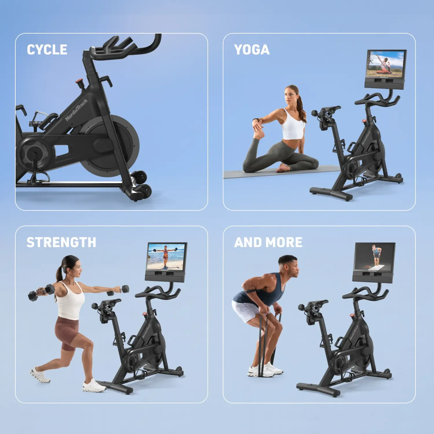 Nordictrack S24 Studio Bike - NTEX24125C, Overhead pulley storage, Elliptical,Cross trainers