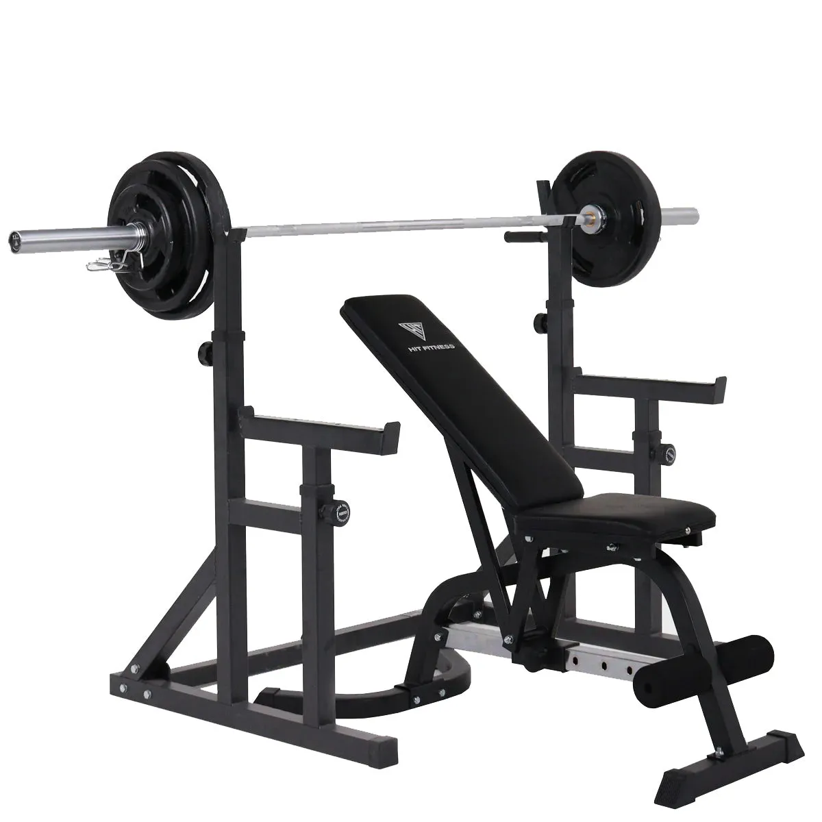 Hit Fitness Core Pack 80kg | Essential Rack - Bench - Weight Plates, Medicine Balls, Parallettes, Exercise Balls