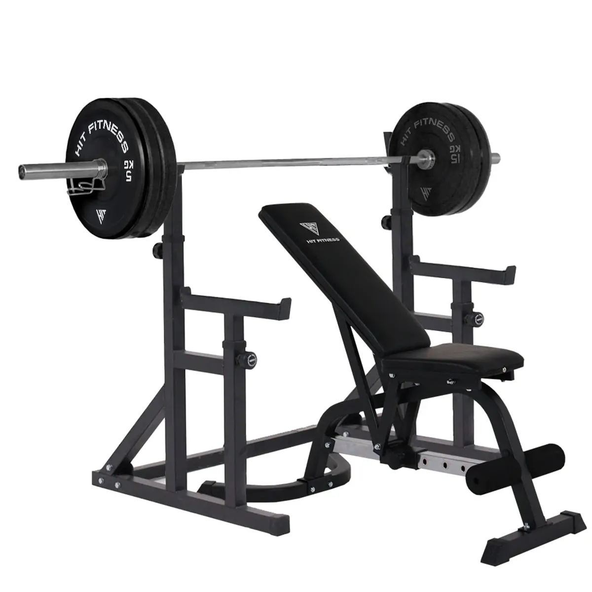 Final Call Hit Fitness Core Pack 80kg | Essential Rack - Bench - Weight Plates New Favorites, Yoga Props, Full Functions, Foldable weight bench