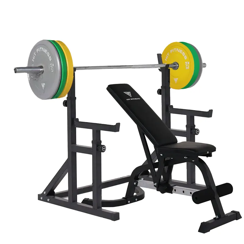 Hit Fitness Core Pack 80kg | Essential Rack - Bench - Weight Plates, Theragun Prime, Rubber Gripped Olympic Plates, Pilates ring circle