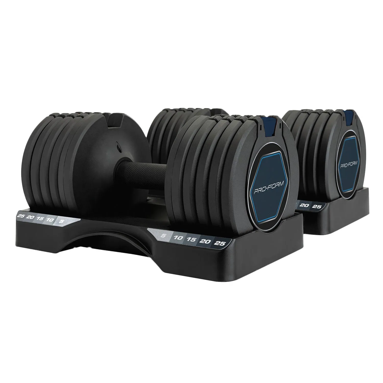 Final Call ProForm - 25 lb. Select-A-Weight Dumbbell Set Upgrade Your Gear, Stair Climbers, Spin bike with monitor, Weight Vests