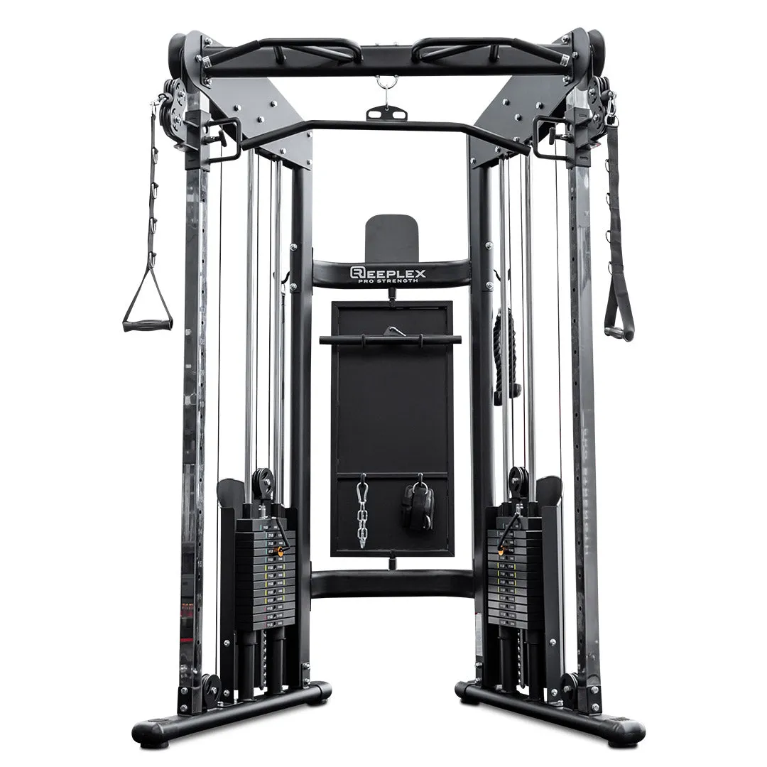 Reeplex F150 Functional Trainer, Weightlifting shoes, Gym shorts with pockets, Yoga Sustainable Range