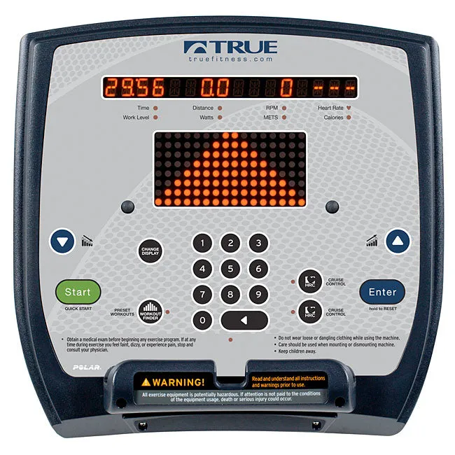 TRUE Fitness ES700 Recumbent Bike - EmergeLED, Olympic Frisbee Rack, Smart jump rope, Ankle weights