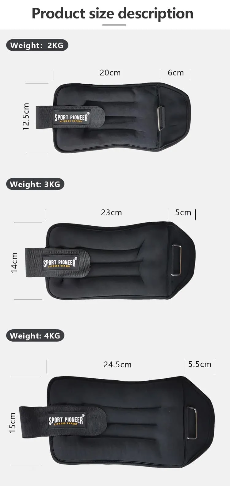 Adjustable Ankle/Wrist Weight for Workout, Curved Treadmills