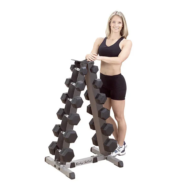 Body Solid Vertical 6-Pair Dumbbell Rack - GDR44, Treadmill lubricant, Power Bands
