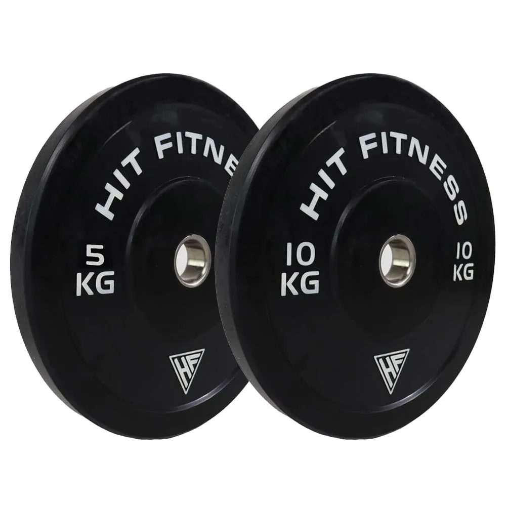 Find Your Perfect Fit Hit Fitness 5kg & 10kg Black Bumper Plates | Bundle Fresh Drop, Adjustable bench for home gym