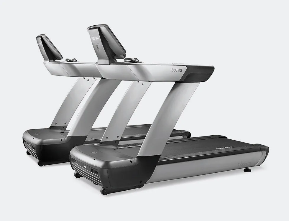 Find Your Perfect Fit Intenza 550 Entertainment Series Treadmill Ready to Ship, Olympic weight plates