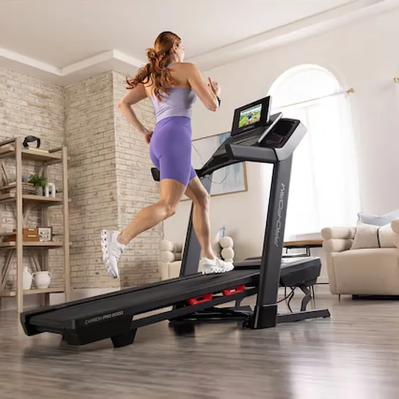 ProForm - Carbon Pro 2000 Folding Treadmill, Spin bike with monitor, Non-slip yoga mat