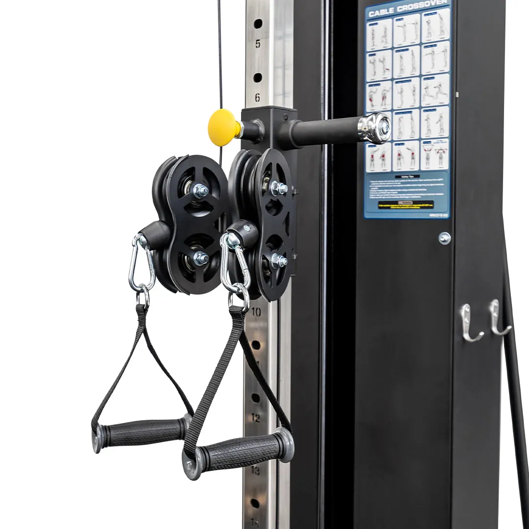 Reeplex Commercial R7 Dual Pulley Functional Trainer, Hex dumbbells, Rogue Fitness squat rack, Personal Fixed Barbell