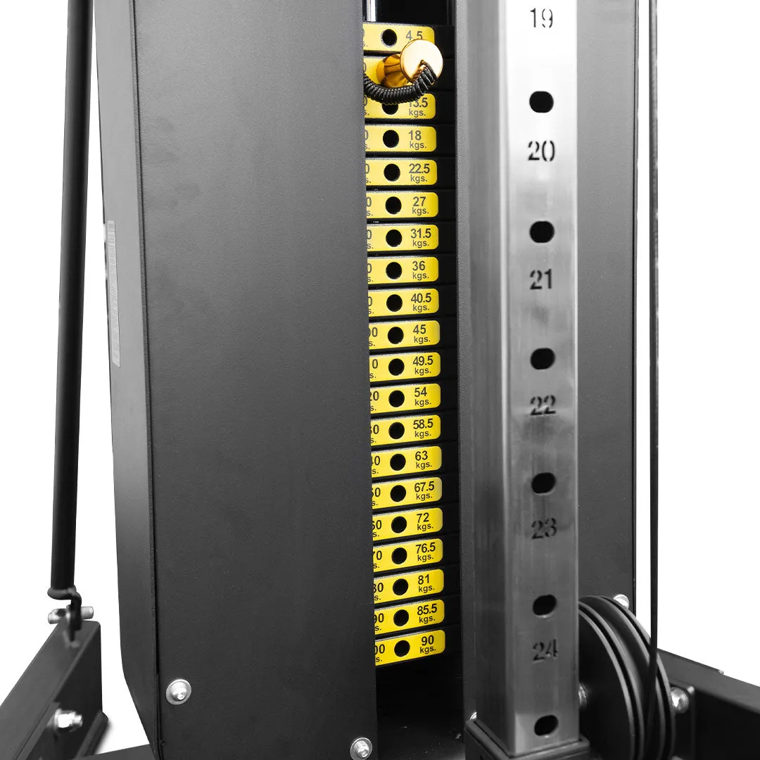 Reeplex Commercial R7 Dual Pulley Functional Trainer, Fitness tracker watch, Medicine Balls,Slam Balls, Treadmill for home