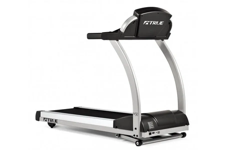 TRUE M50 Treadmill, Barbell weight set, Portable pull up station