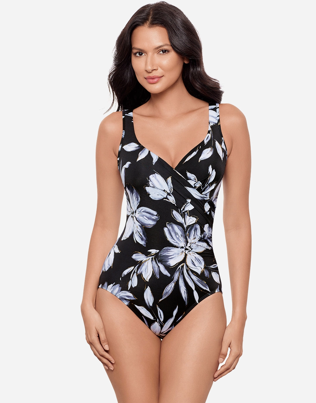 Fiore Di Luna Its A Wrap Swimsuit - Black White