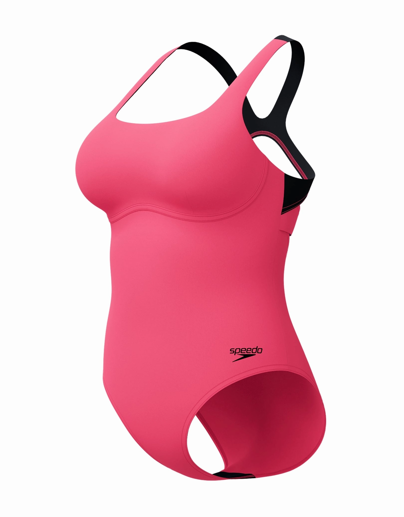 Flex Band Swimsuit with Swim Bra - Dark Pink
