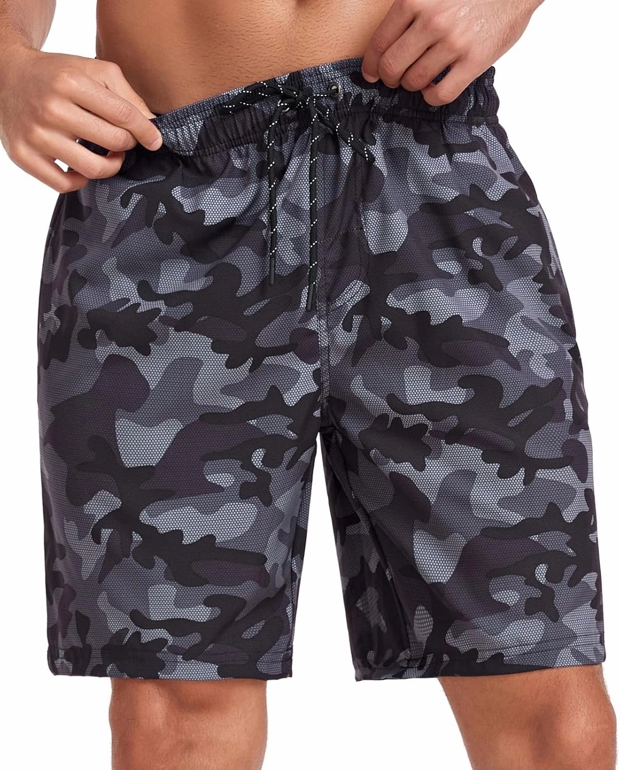Flytop Mens Swim Trunks Quick Dry Board Shorts with Zipper Pockets Bathing Suit