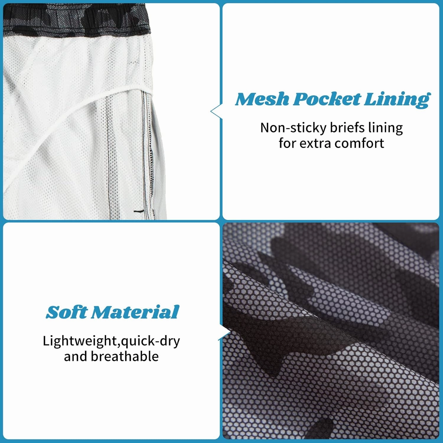 Flytop Mens Swim Trunks Quick Dry Board Shorts with Zipper Pockets Bathing Suit