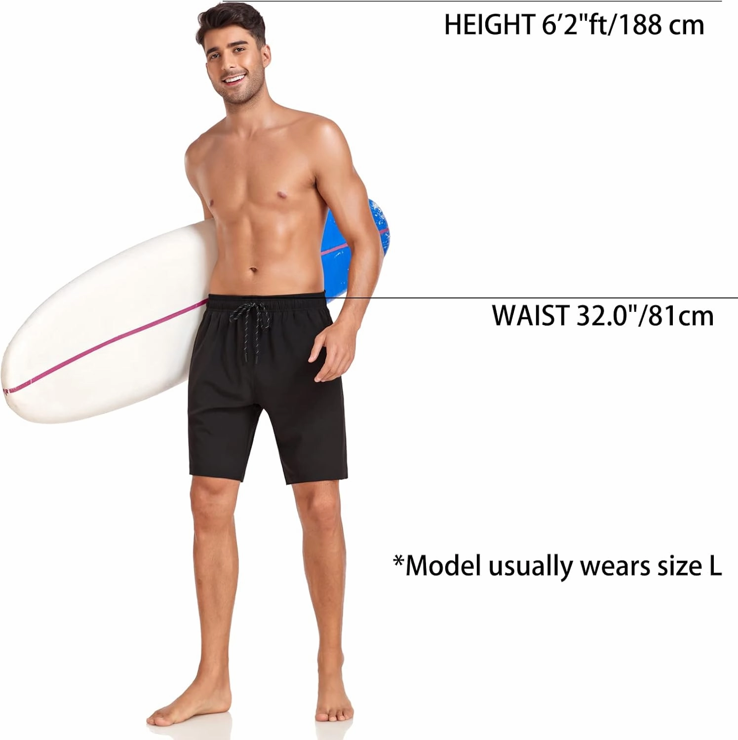 Flytop Mens Swim Trunks Quick Dry Board Shorts with Zipper Pockets Bathing Suit