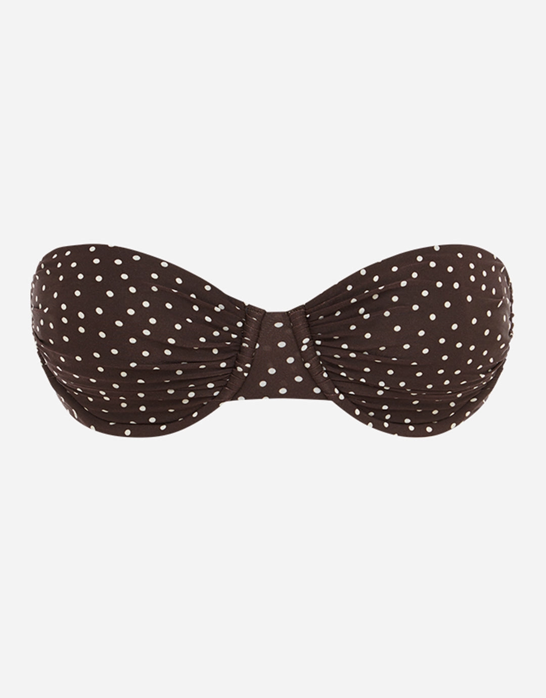 Freckle Ruched Underwired Bandeau Bikini Top