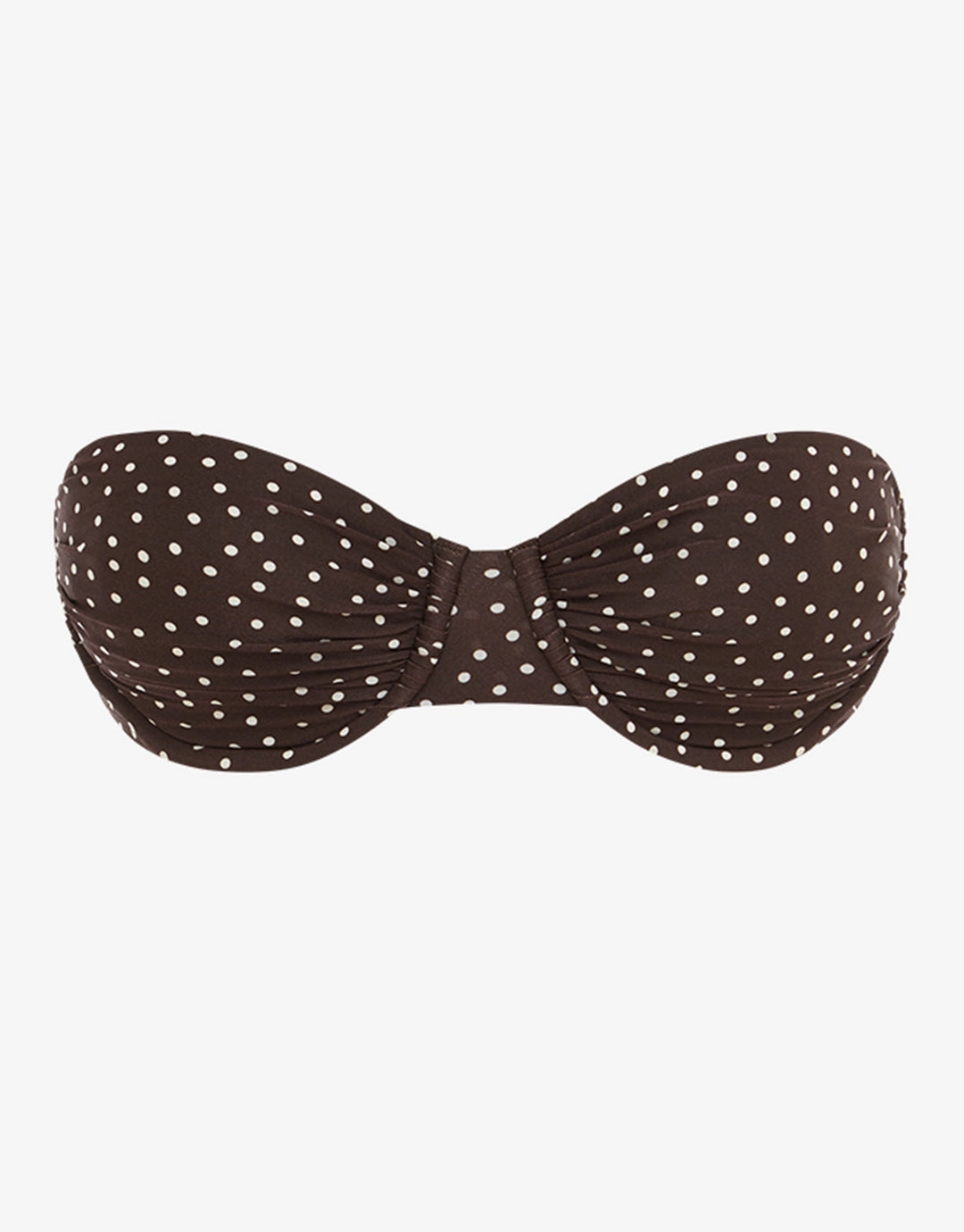 Freckle Ruched Underwired Bandeau Bikini Top