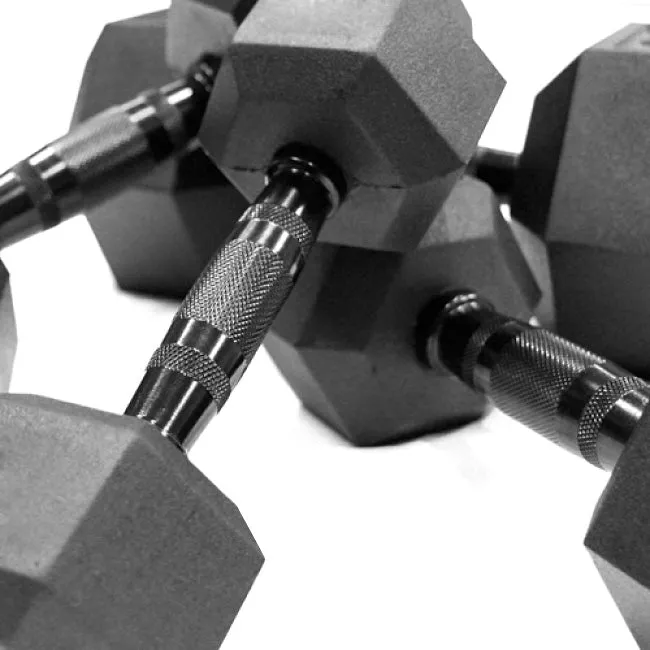 22.5lb Virgin Rubber Hex Dumbbell Low Odour SDVR-22-5, Lifting straps for gym