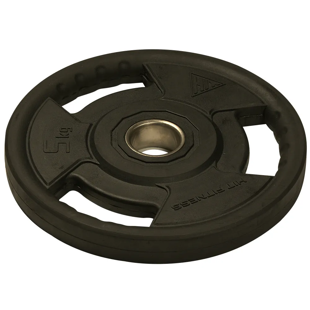 Hit Fitness Rubber Radial Olympic Weight Discs | 5kg, Rollers