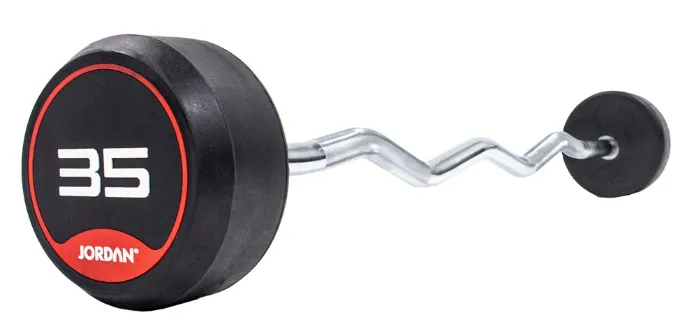Jordan Classic Rubber Barbells - Curl Bars, Ergometers