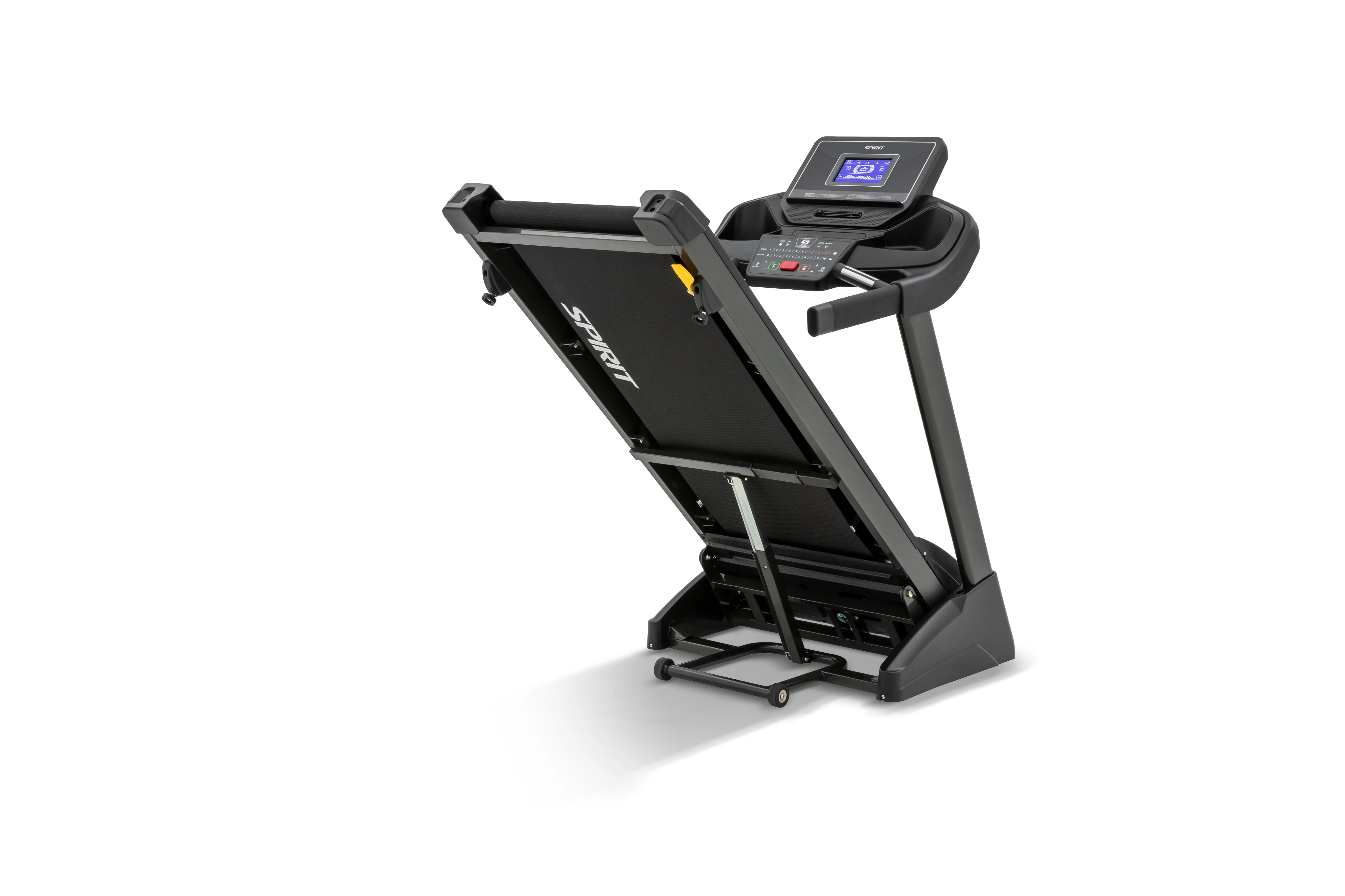 Spirit XT185 Folding Treadmill, Heated yoga mat