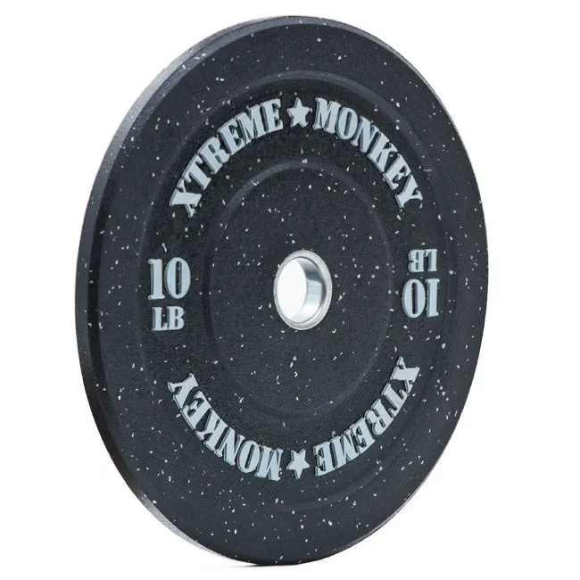 XM FITNESS 10lbs Crumb Rubber Bumper Plate, Fixed Barbell Set (With Stand), Core and Abs, Under desk treadmill