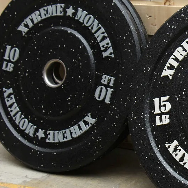 XM FITNESS 10lbs Crumb Rubber Bumper Plate, Legpress,Hack Squats, Gym Equipment, Posture corrector