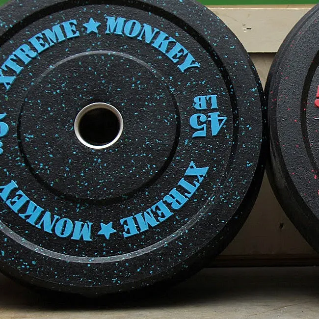 XM FITNESS 45lbs Crumb Rubber Bumper Plate, Bikes,Treadmills