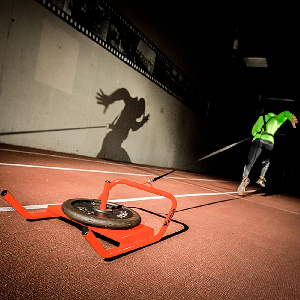Atreq Speed Sled   Leads, Rubber Gripped Olympic Plates, Rowing machine for small spaces, Acupressure mat