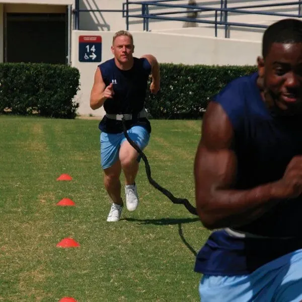 Dual Overspeed Trainer - 40 Yards, Olympic Frisbee And Barbell Set