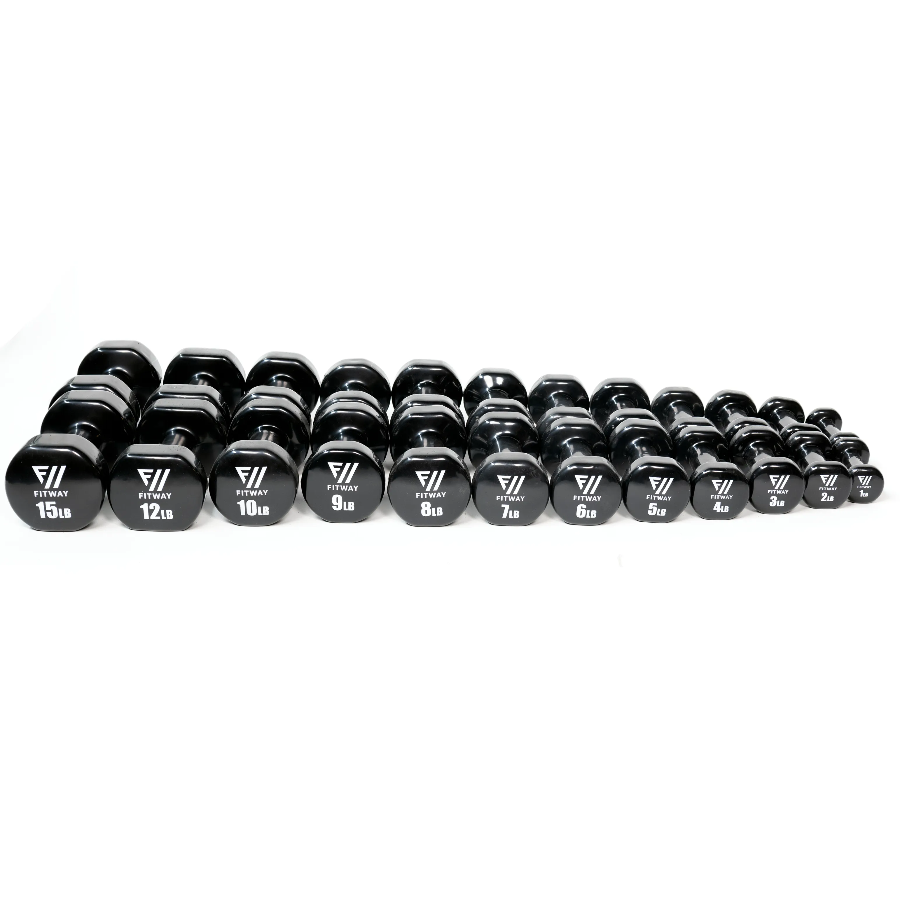 Fitway Vinyl Dumbbell - 15lb., Gym equipment mat flooring