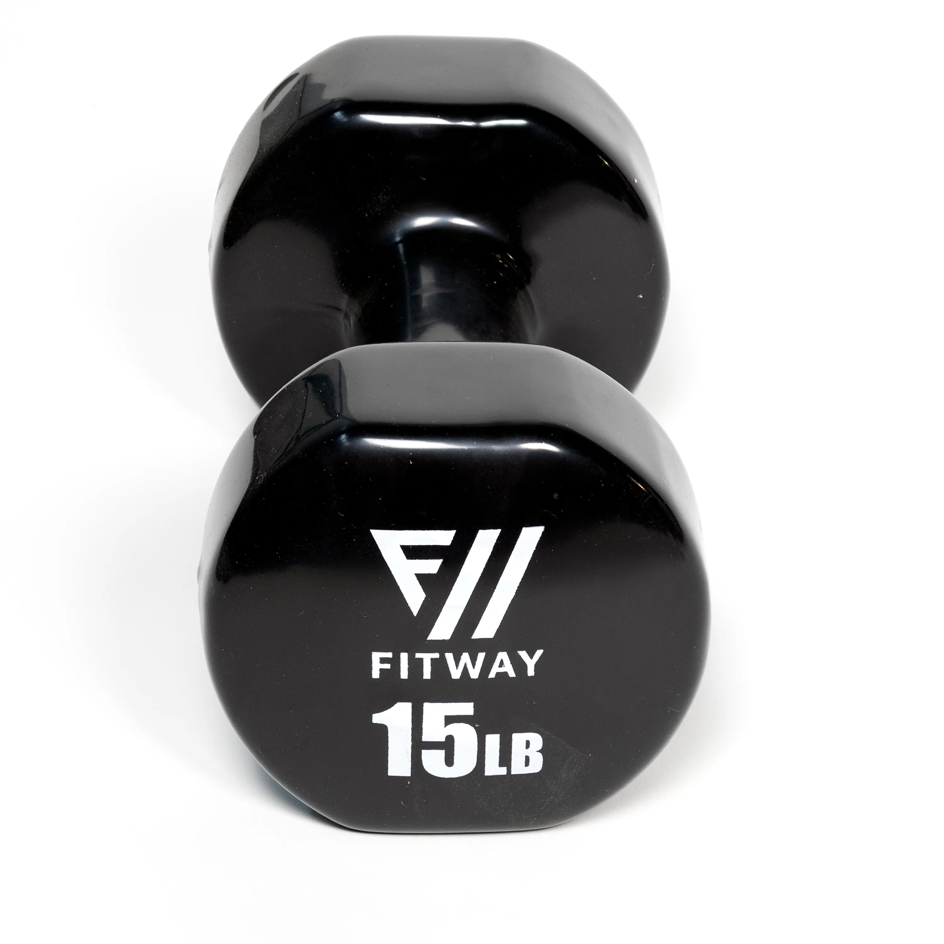 Fresh Finds Fitway Vinyl Dumbbell - 15lb. Built to Impress, Bars, Dumbbell Sets
