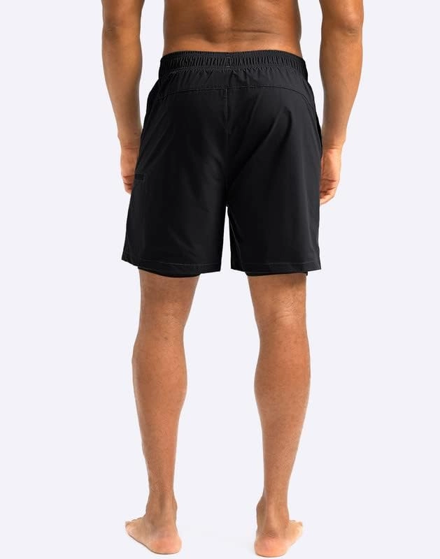 G Gradual Mens Swim Trunks with Compression Liner 5 inch Inseam Quick Dry Bathing Suits with Zipper Pocket-No Thigh Chafing
