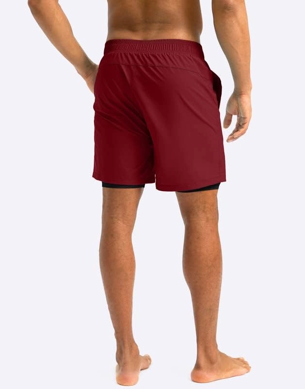 G Gradual Mens Swim Trunks with Compression Liner 5 inch Inseam Quick Dry Bathing Suits with Zipper Pocket-No Thigh Chafing