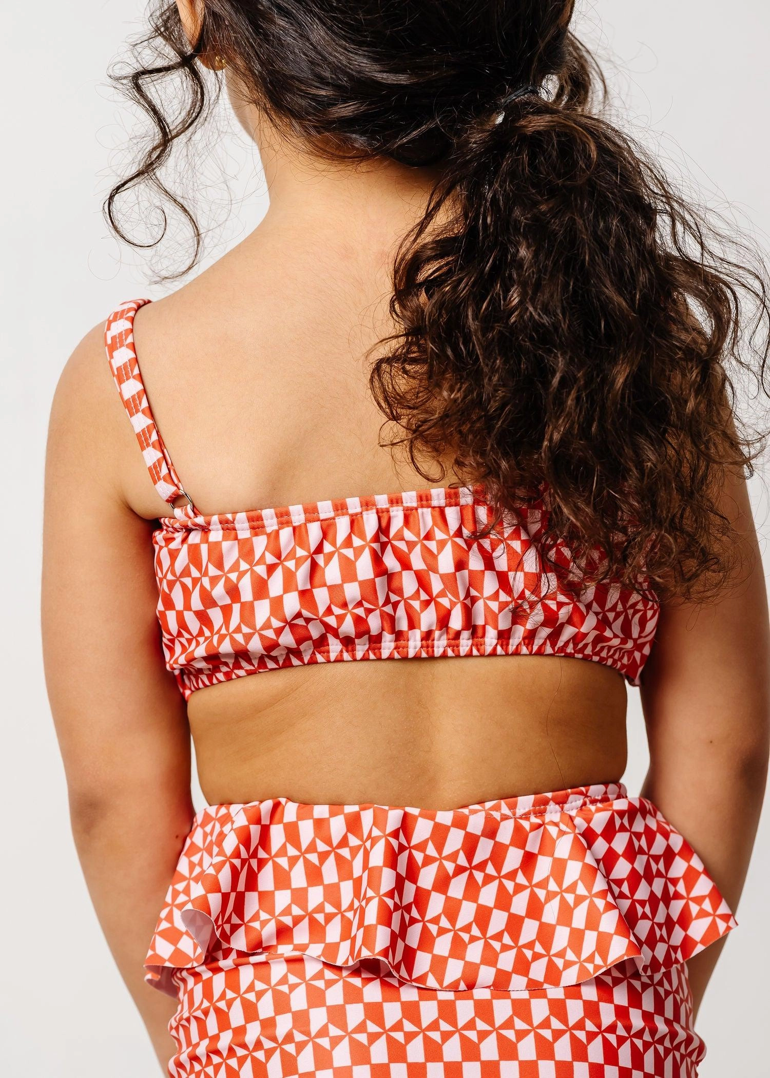 Geometric | Mini Oversized Ruffle Top