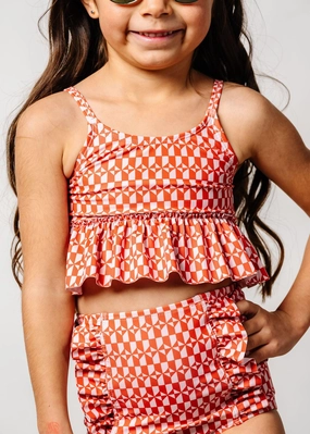Geometric | Mini Peplum Top