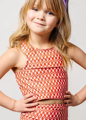 Geometric | Mini Racer Back Top