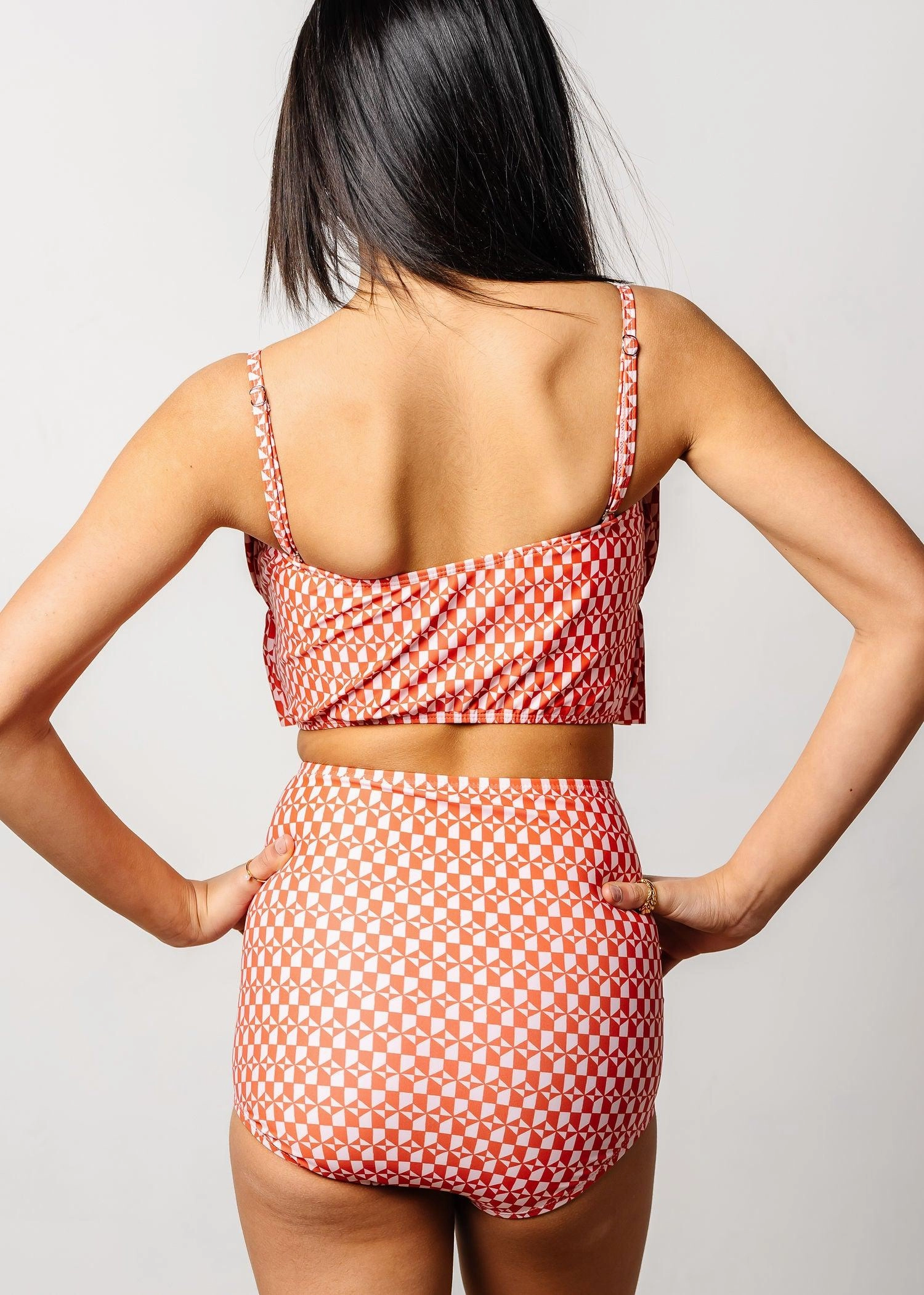 Geometric | Youth Down in Front Ruffle Bottoms