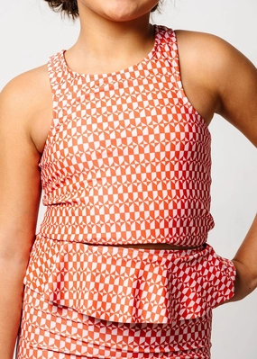 Geometric | Youth Racer Back Top