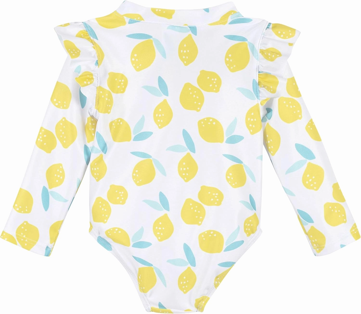 Gerber Girls' Toddler Long Sleeve One Piece Rashguard Swimsuit